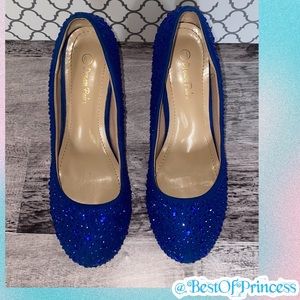 Sparkly Blue Heels Sz 6.5